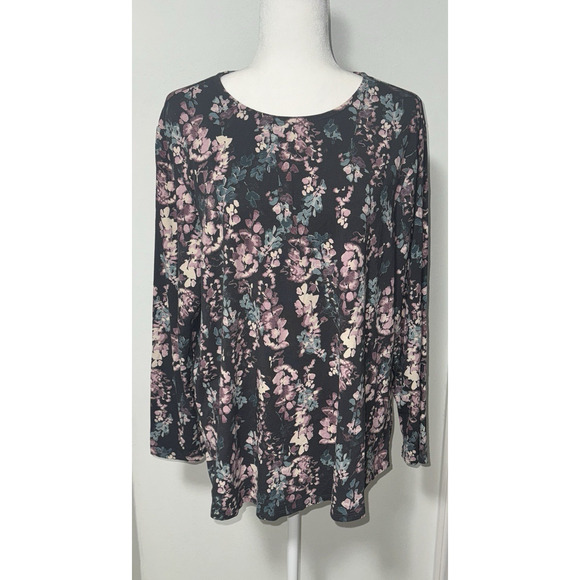 J.Jill Pure Jill Womens XL Top Floral Classic Basic Fall Dainty Feminine Cotton - Picture 1 of 7